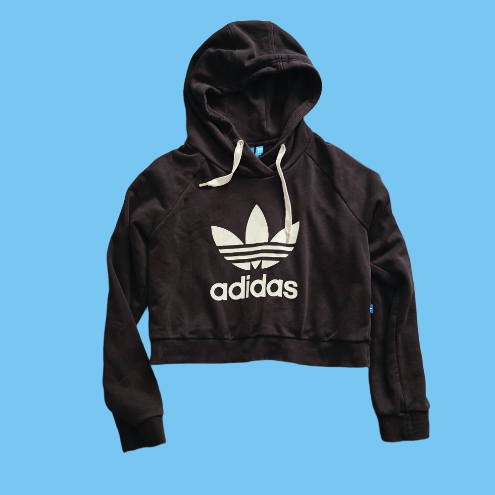 Adidas Cropped Hoodie Size M